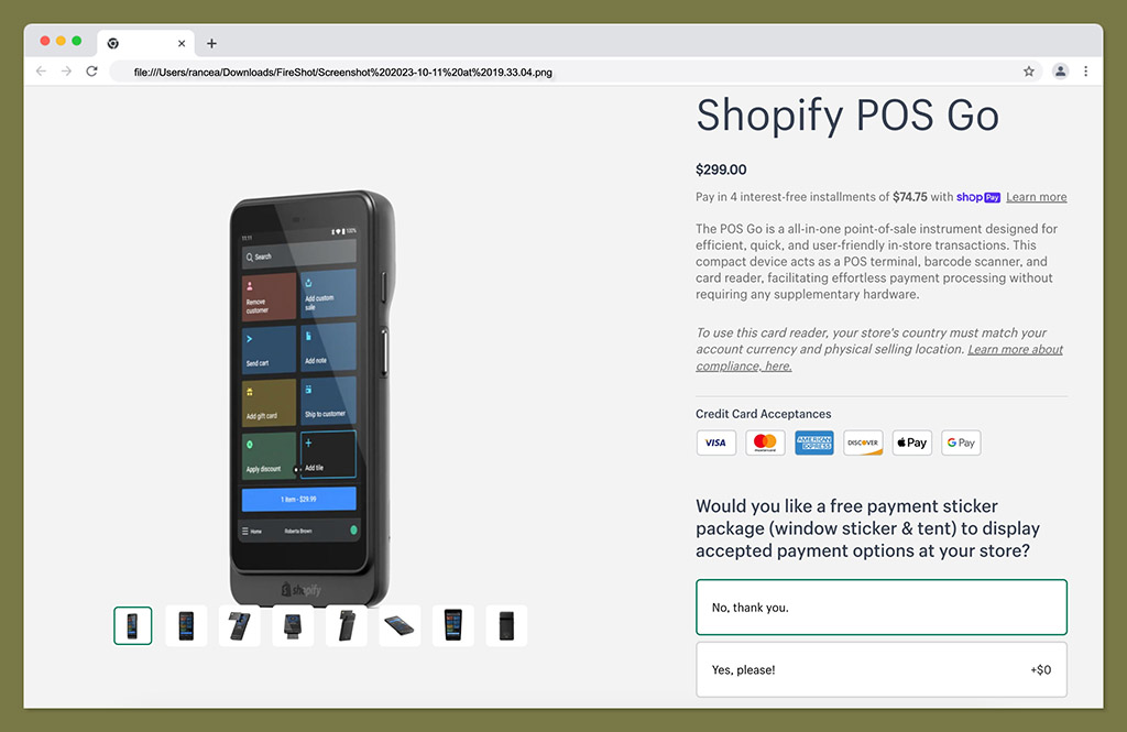 shopify pos go