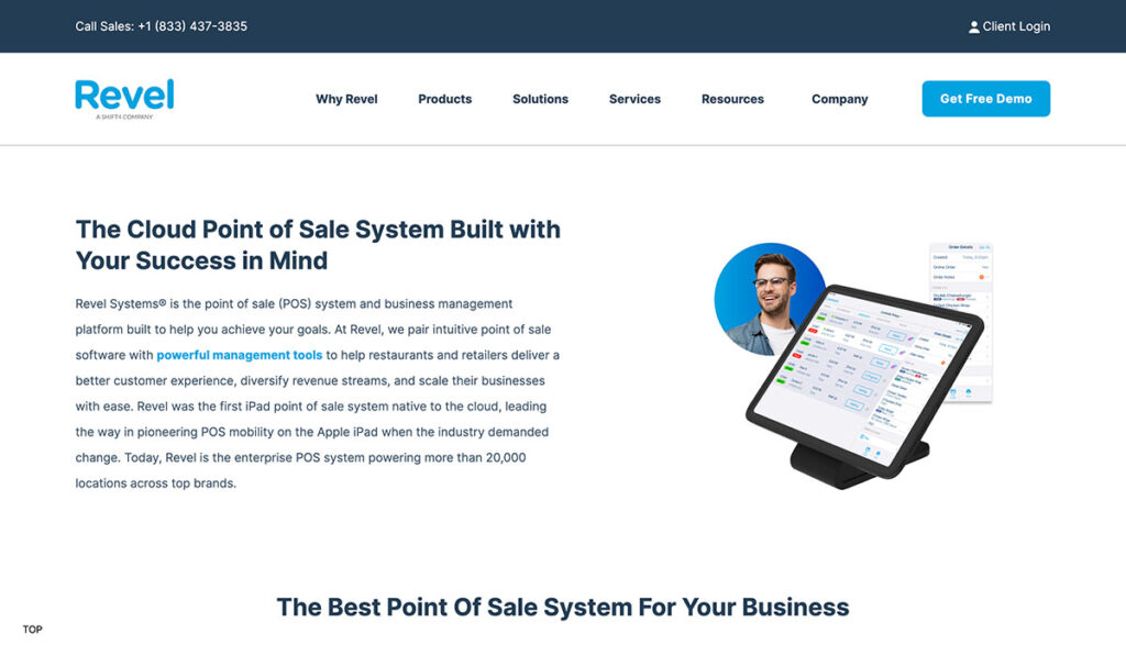 revel pos system homepage