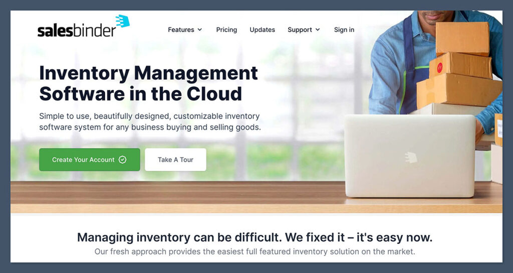 SalesBinder Homepage