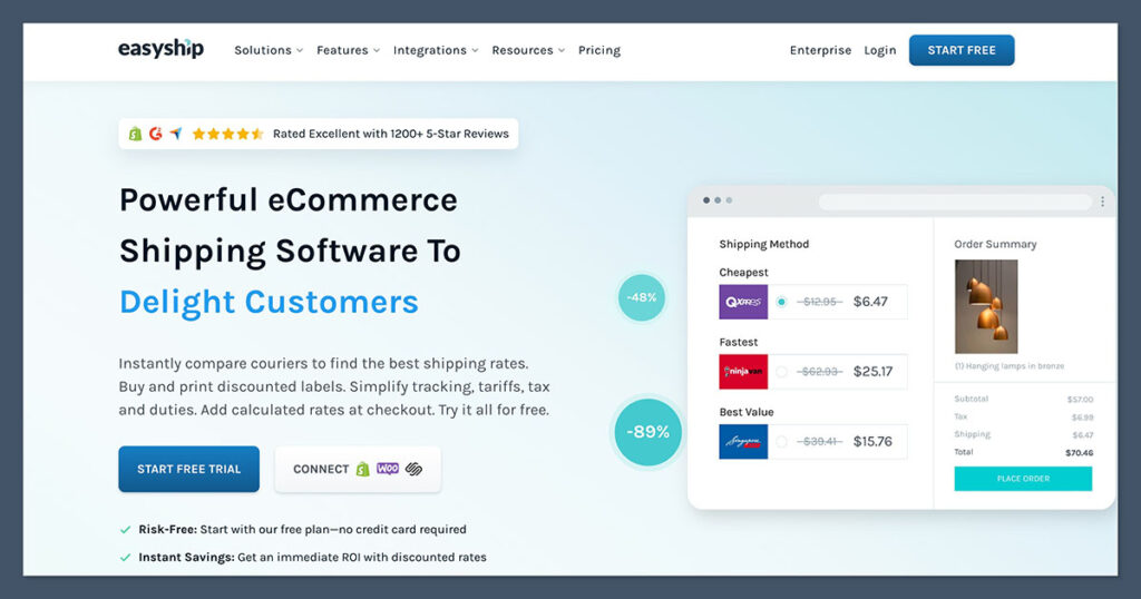 Easyship Homepage