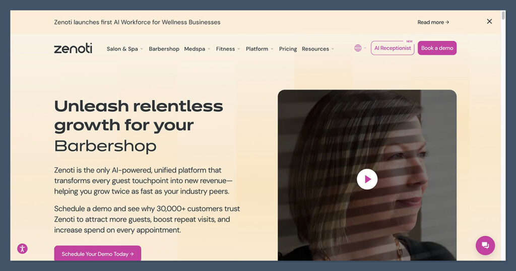 Zenoti Homepage