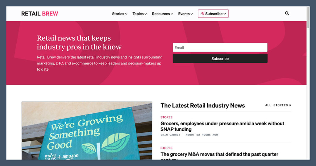 Retail Brew Newsletter