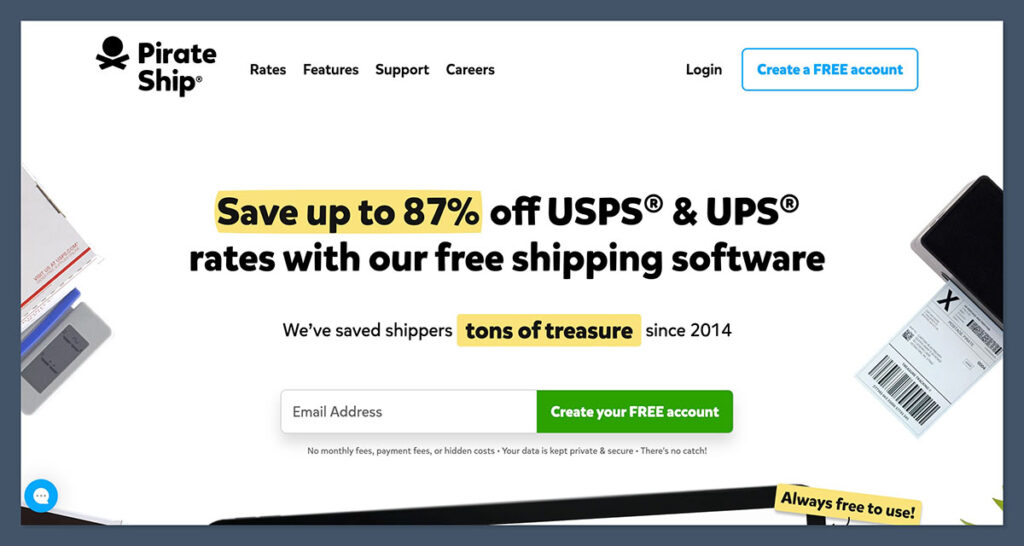 Pirate Ship Homepage